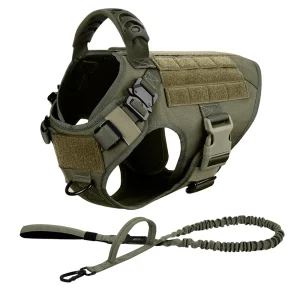 Tactical Dog Harness & Leash Set for Large Dogs