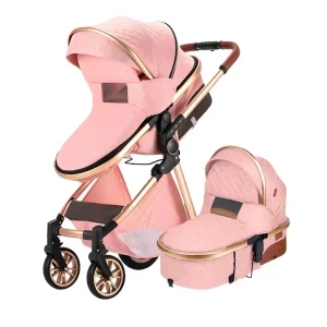 Luxury 3-in-1 Baby Stroller Travel System with Diaper Bag