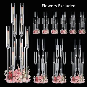 10Pcs Acrylic Candelabra Candle Holder