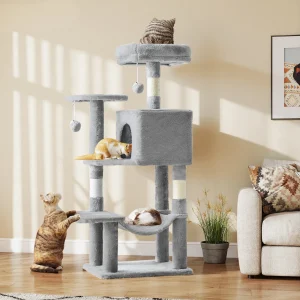 JHK 44-Inch Tall Multi-Cat Tree & Scratching Tower