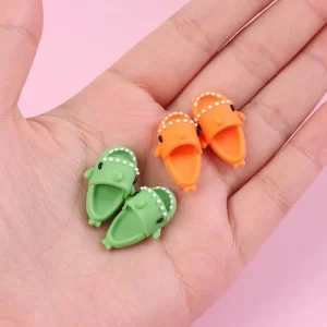 2Pcs 1:12 Dollhouse Miniature Summer Slippers Shoes